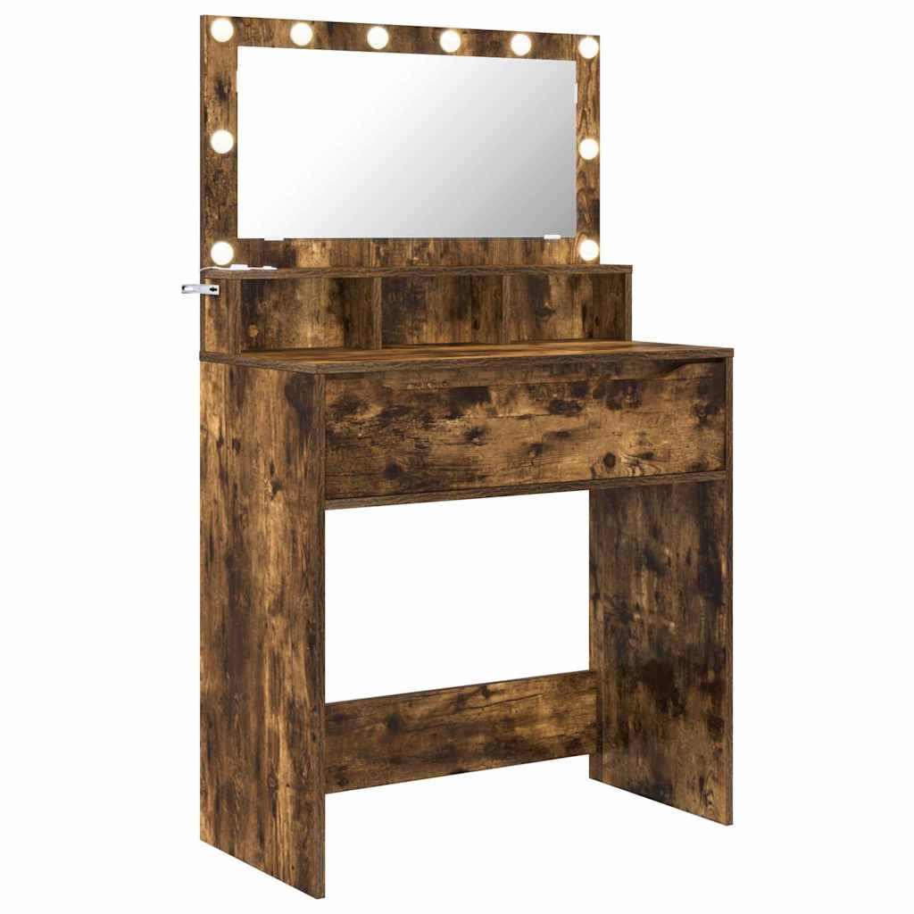 Bedroom Dressing Tables Smoked Oak 80 x 39.6 x 135 cm