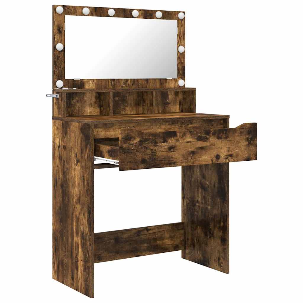 Bedroom Dressing Tables Smoked Oak 80 x 39.6 x 135 cm