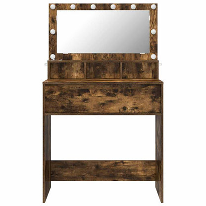 Bedroom Dressing Tables Smoked Oak 80 x 39.6 x 135 cm