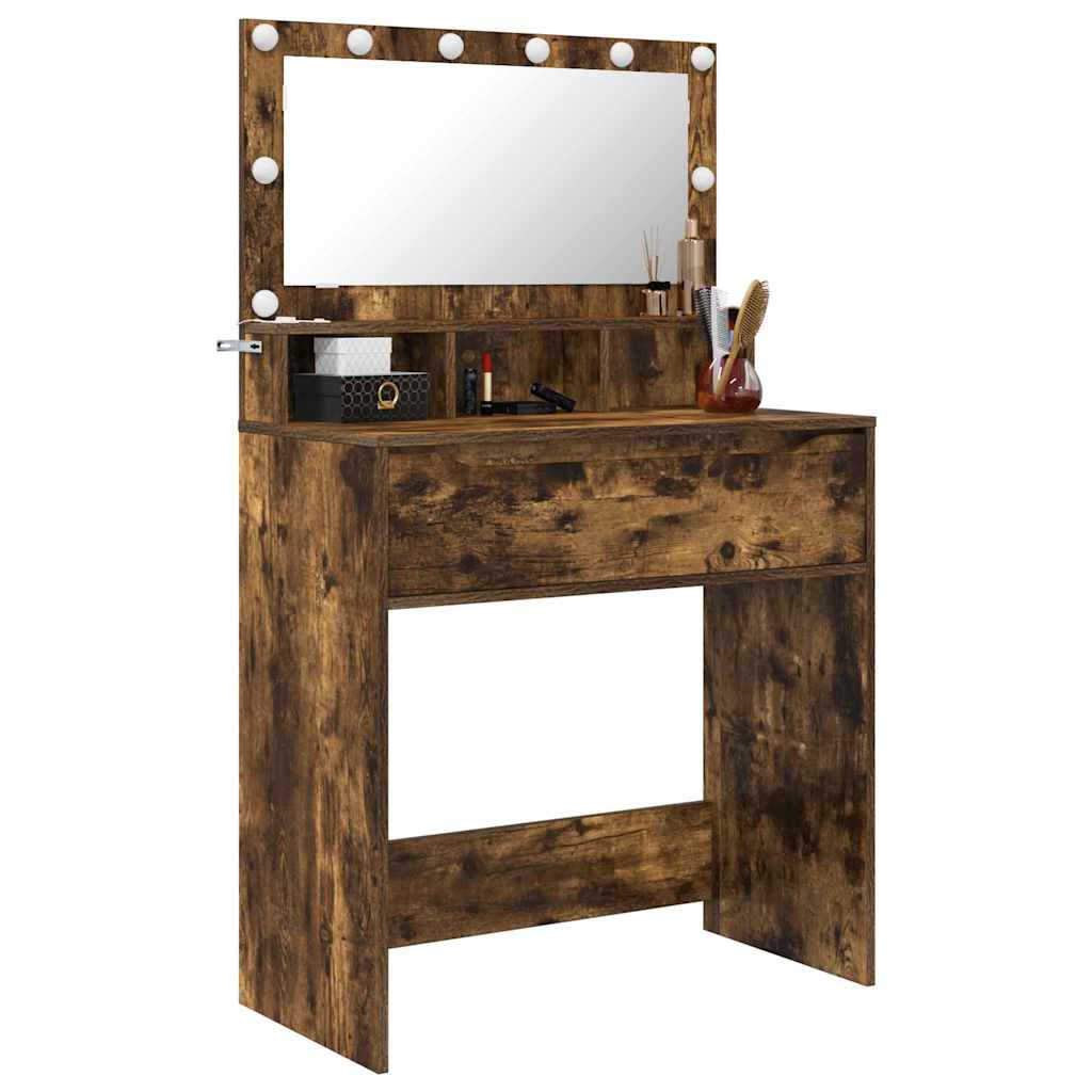 Bedroom Dressing Tables Smoked Oak 80 x 39.6 x 135 cm