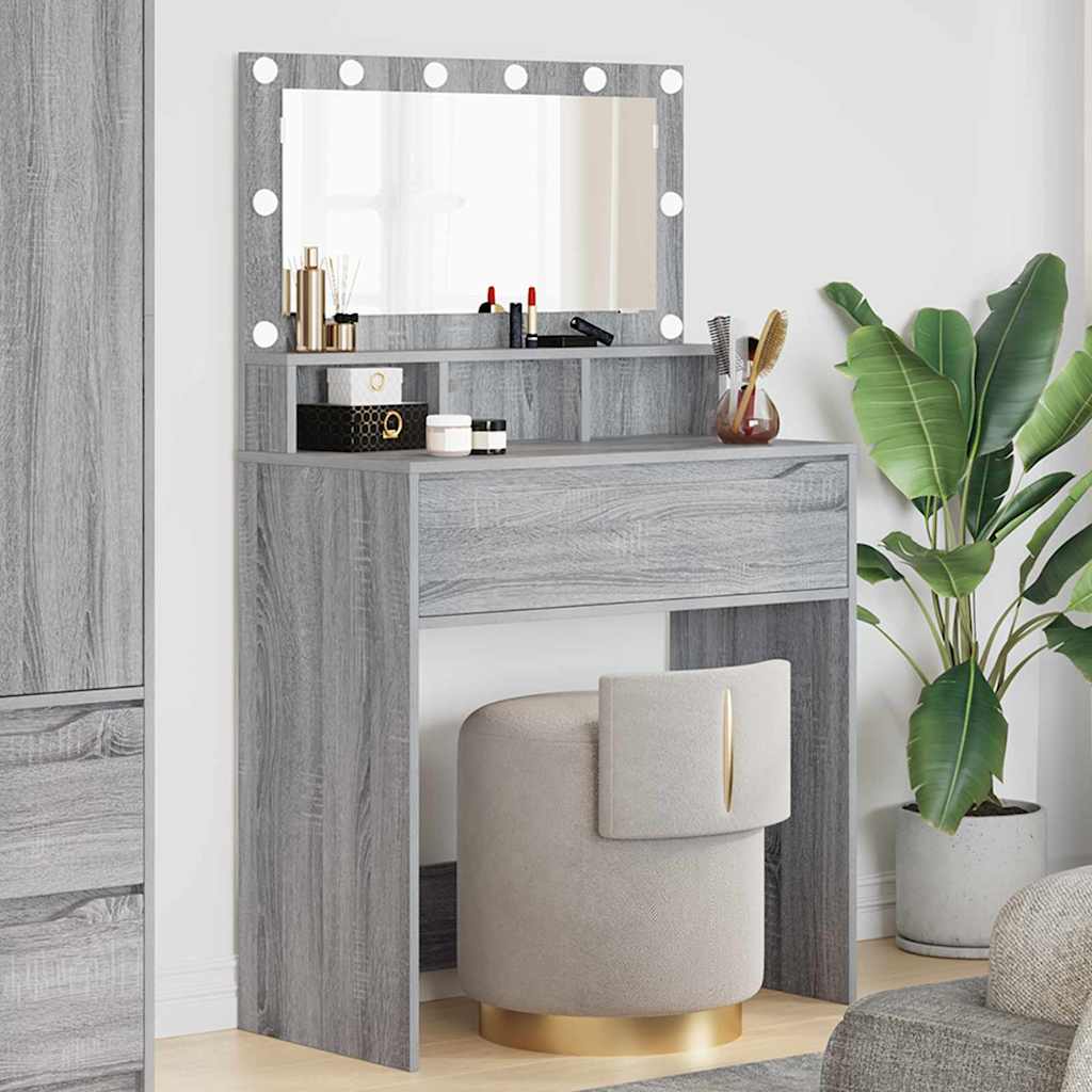 Bedroom Dressing Tables Grey Sonoma 80 x 39.6 x 135 cm