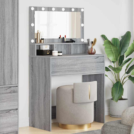 Bedroom Dressing Tables Grey Sonoma 80 x 39.6 x 135 cm