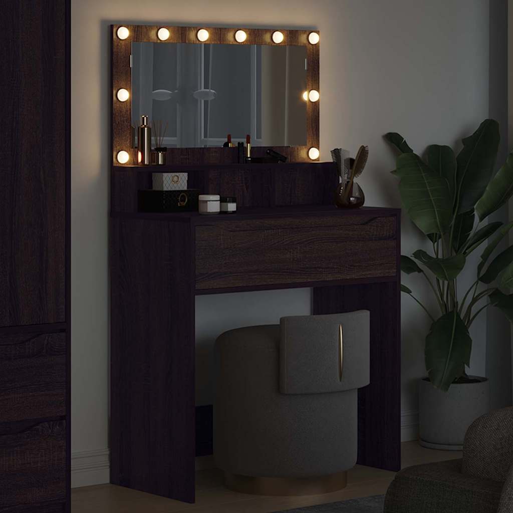 Bedroom Dressing Tables Brown Oak 80 x 39.6 x 135 cm