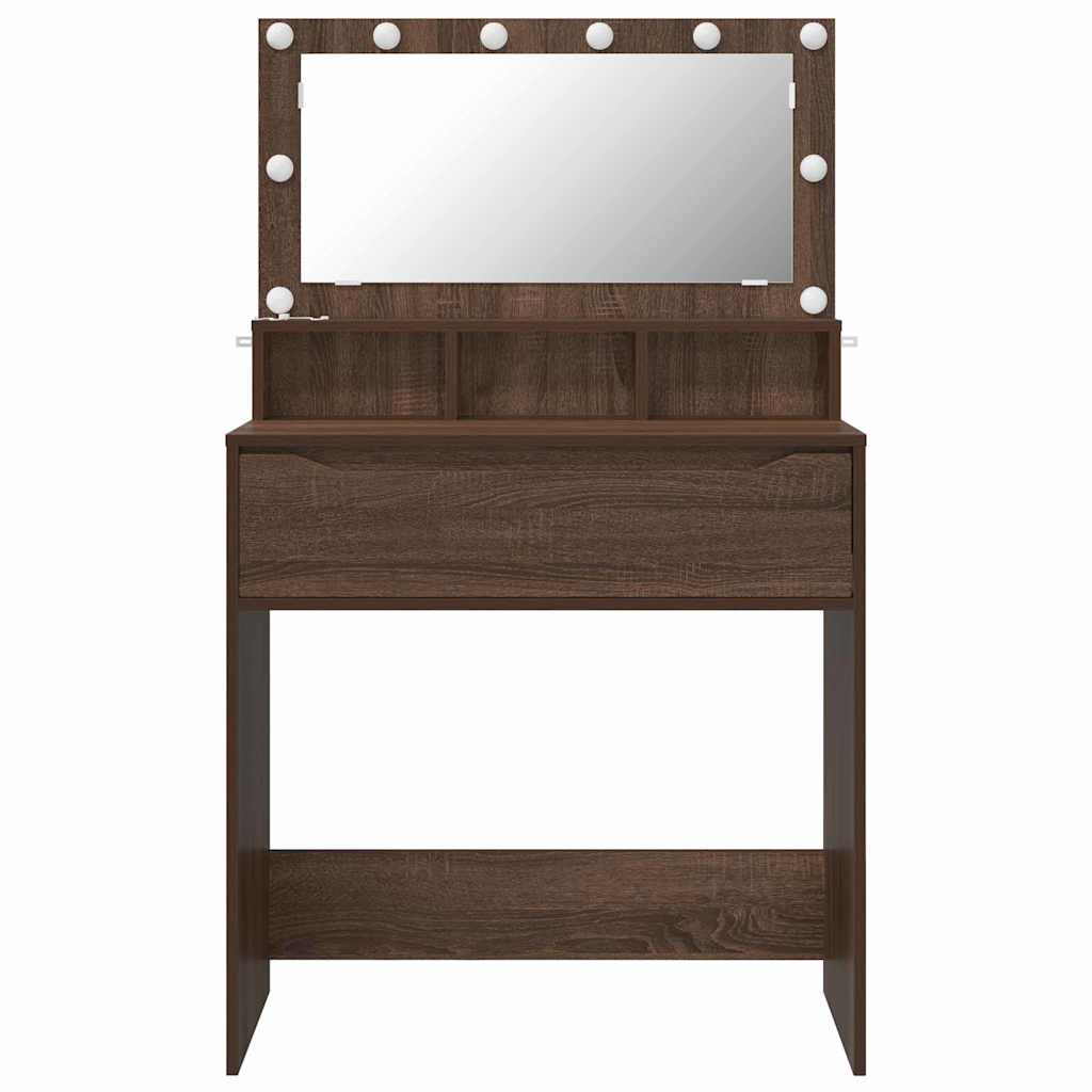 Bedroom Dressing Tables Brown Oak 80 x 39.6 x 135 cm