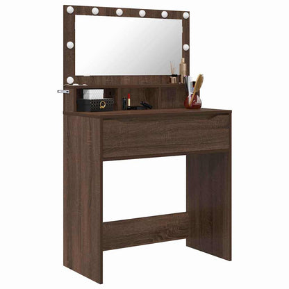 Bedroom Dressing Tables Brown Oak 80 x 39.6 x 135 cm