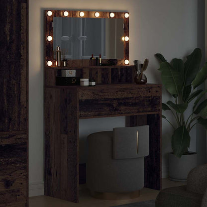 Bedroom Dressing Tables with Drawer Old Wood 80 x 39.6 x 135 cm