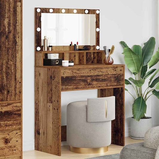 Bedroom Dressing Tables with Drawer Old Wood 80 x 39.6 x 135 cm