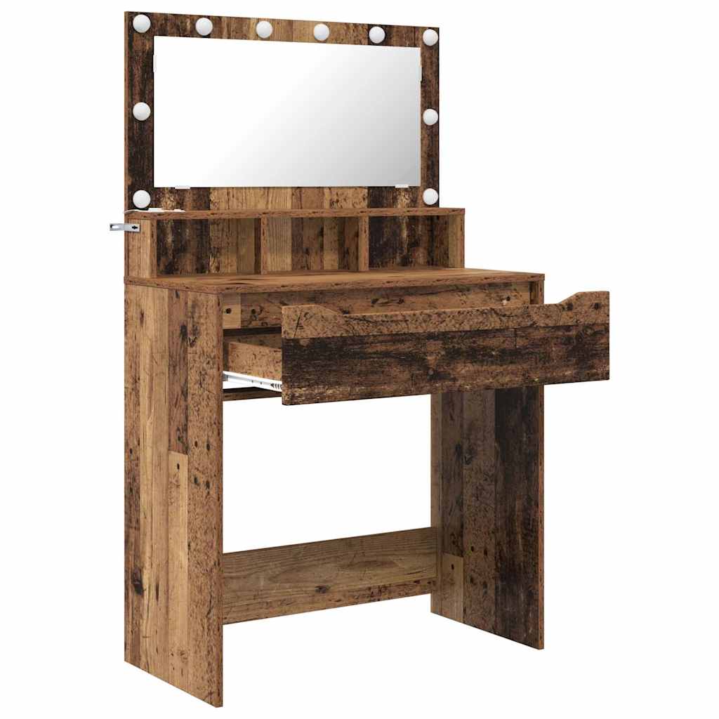 Bedroom Dressing Tables with Drawer Old Wood 80 x 39.6 x 135 cm