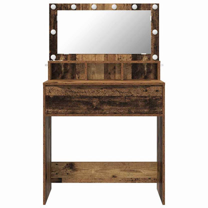 Bedroom Dressing Tables with Drawer Old Wood 80 x 39.6 x 135 cm