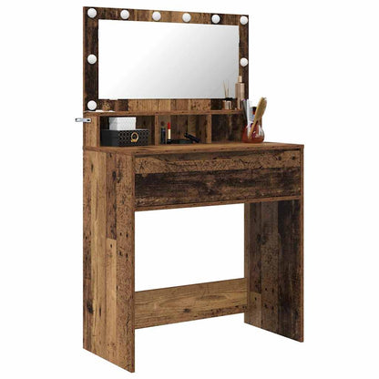 Bedroom Dressing Tables with Drawer Old Wood 80 x 39.6 x 135 cm