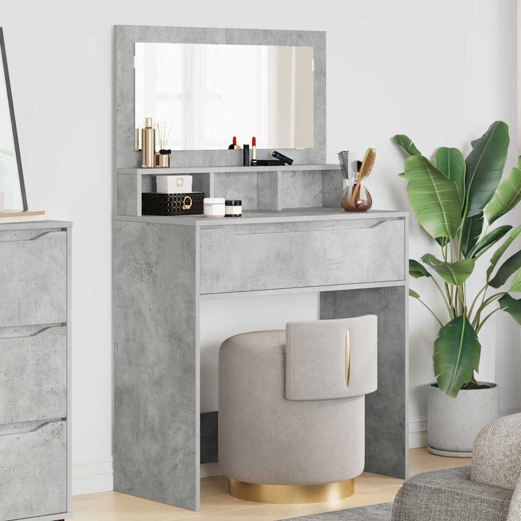 Bedroom Dressing Tables Concrete Grey 80 x 39.6 x 135 cm