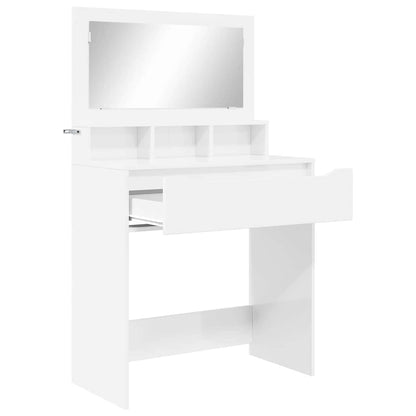Bedroom Dressing Tables High Gloss White 80 x 39.6 x 135 cm