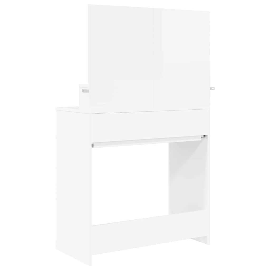 Bedroom Dressing Tables High Gloss White 80 x 39.6 x 135 cm