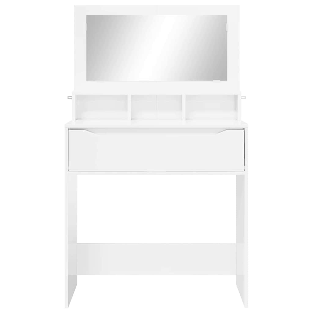 Bedroom Dressing Tables High Gloss White 80 x 39.6 x 135 cm