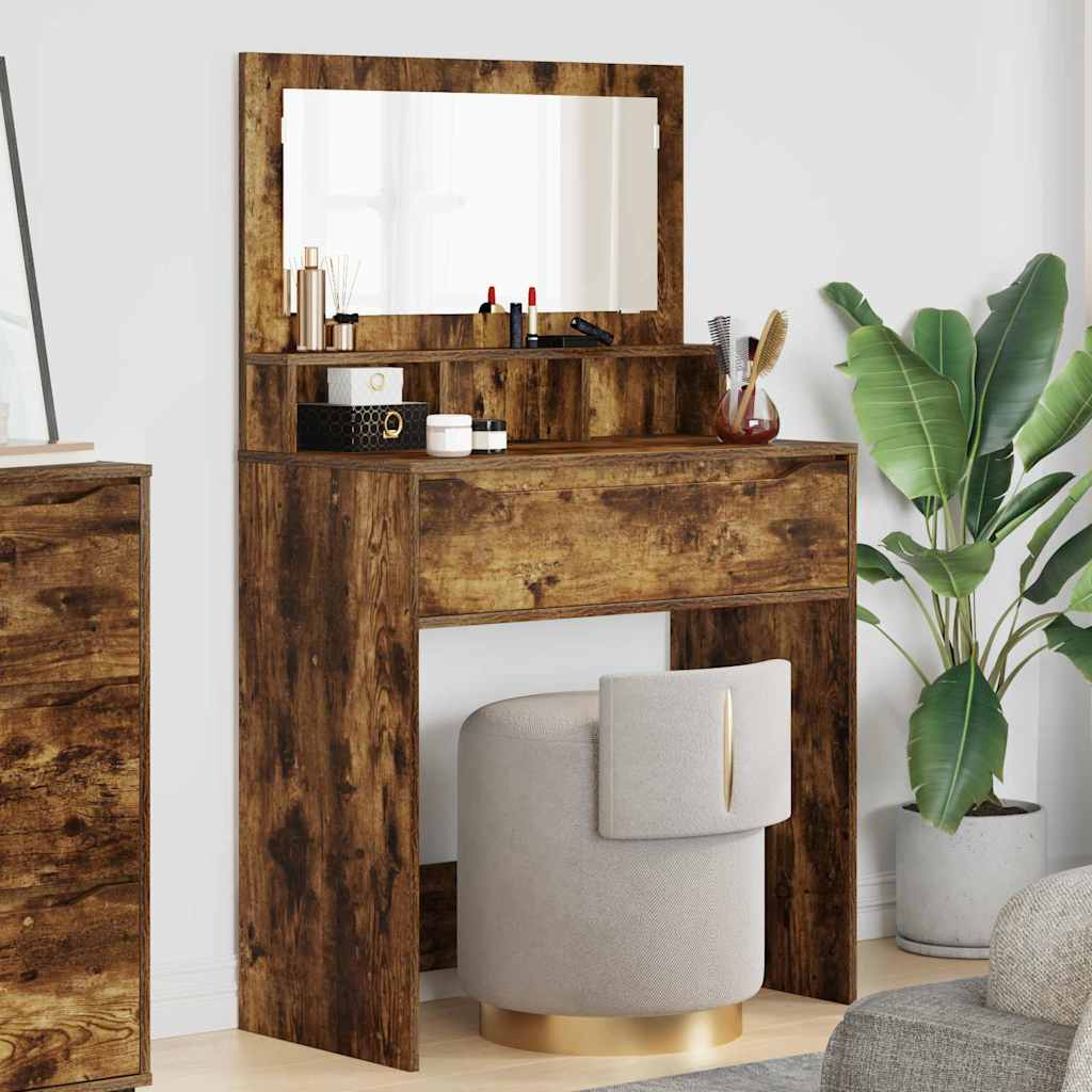 Bedroom Dressing Tables Smoked Oak 80 x 39.6 x 135 cm