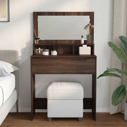 Bedroom Dressing Tables Brown Oak 80 x 39.6 x 135 cm