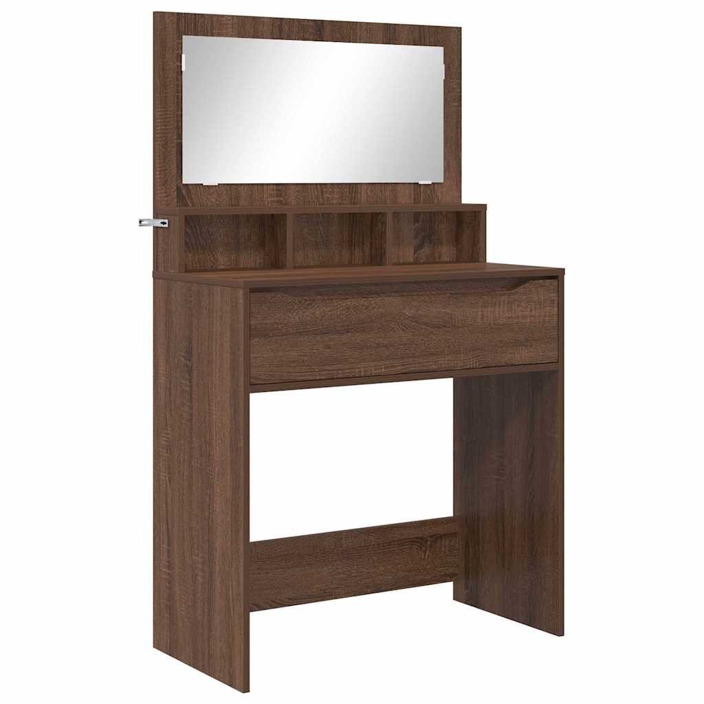 Bedroom Dressing Tables Brown Oak 80 x 39.6 x 135 cm