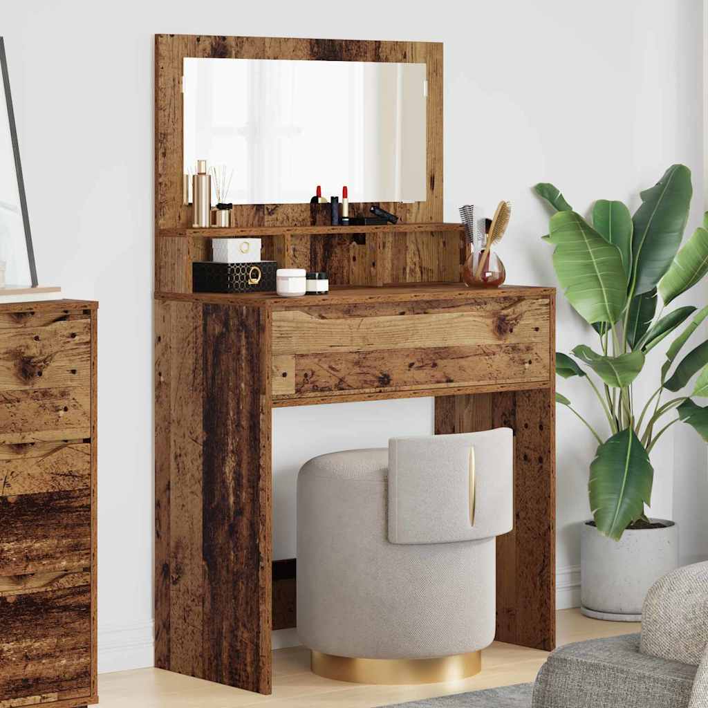 Bedroom Dressing Tables with Drawer Old Wood 80 x 39.6 x 135 cm