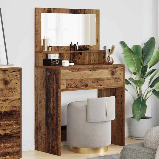 Bedroom Dressing Tables with Drawer Old Wood 80 x 39.6 x 135 cm