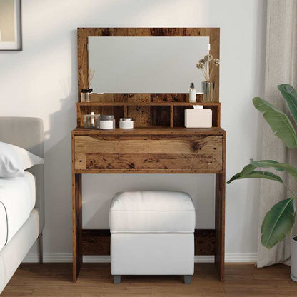 Bedroom Dressing Tables with Drawer Old Wood 80 x 39.6 x 135 cm