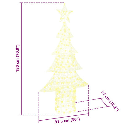 Christmas Tree with 240 LEDs Warm white 180 cm Acrylic