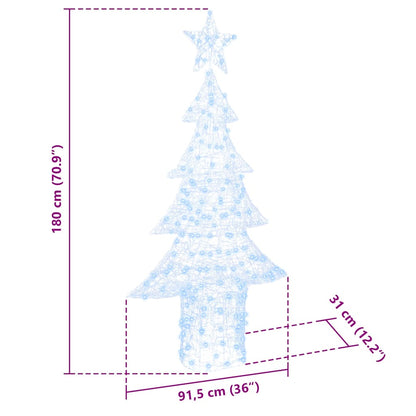 Christmas Tree with 240 LEDs Cold white 180 cm Acrylic