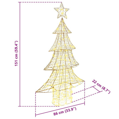 Christmas Tree with 160 LEDs Warm white 150 cm PET