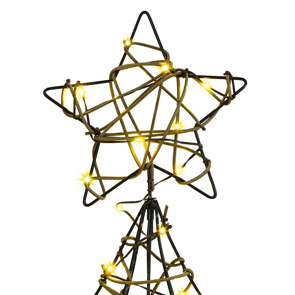 Christmas Tree with 120 LEDs Warm white 120 cm Rattan