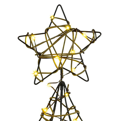 Christmas Tree with 120 LEDs Warm white 120 cm Rattan