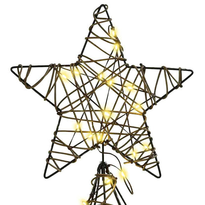 Christmas Tree with 240 LEDs Warm white 180 cm Rattan