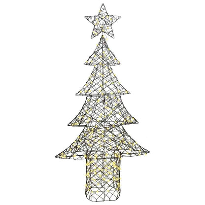 Christmas Tree with 240 LEDs Warm white 180 cm Rattan