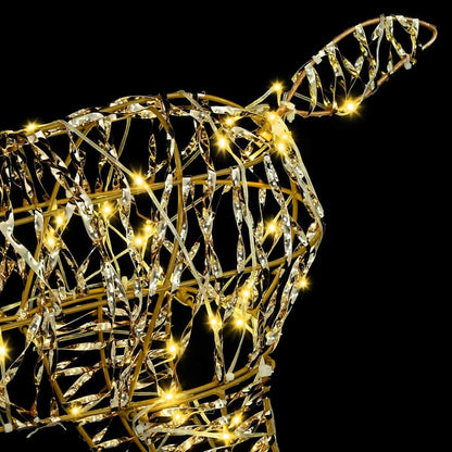 3D Reindeer with 140 LEDs Warm white 128 cm PET