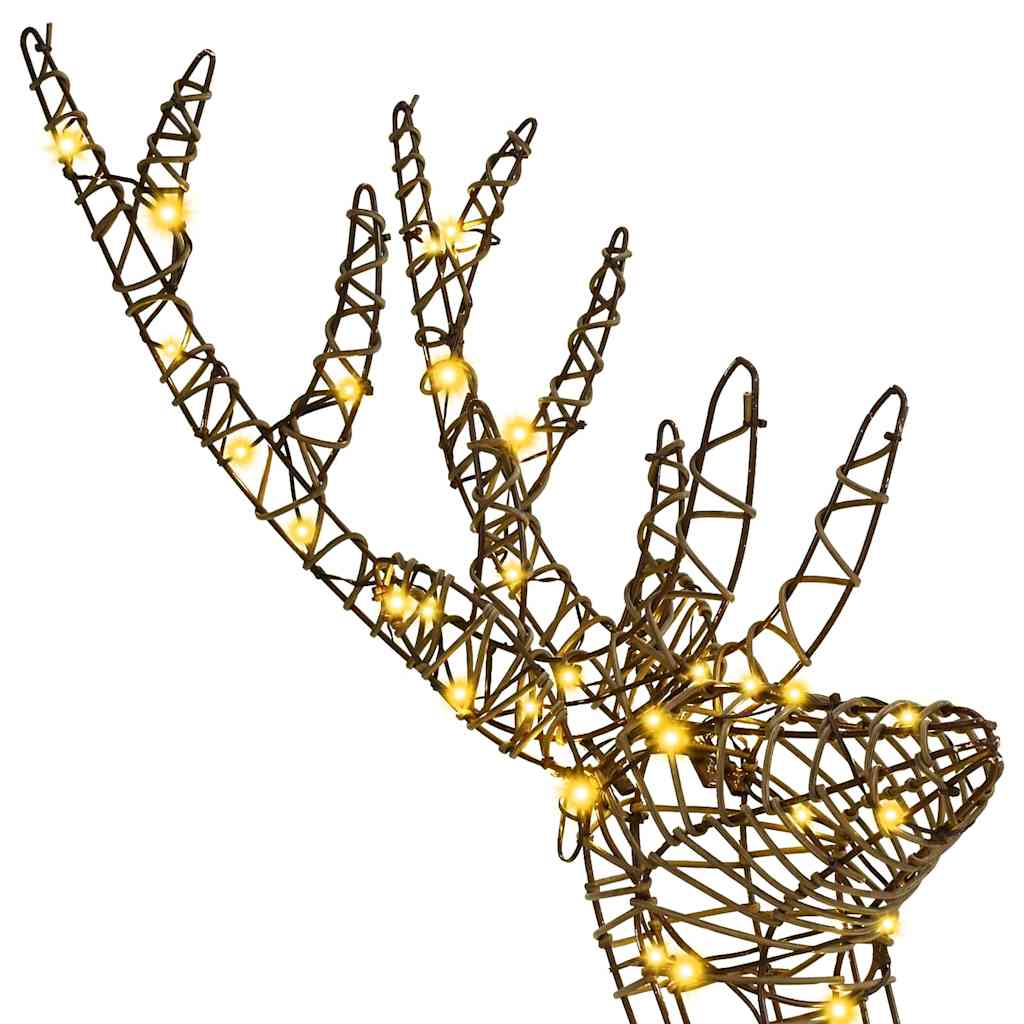 3D Reindeer with 140 LEDs Warm white 128 cm Rattan