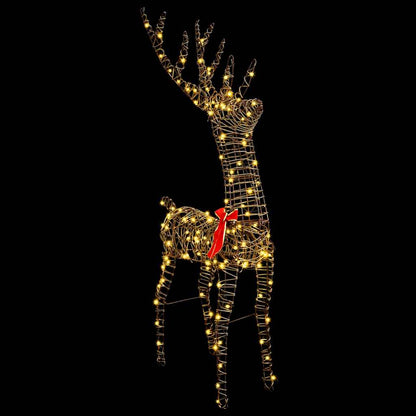 3D Reindeer with 140 LEDs Warm white 128 cm Rattan