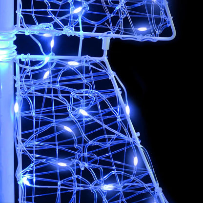Christmas Tree with 100 LEDs Blue 120 cm Acrylic