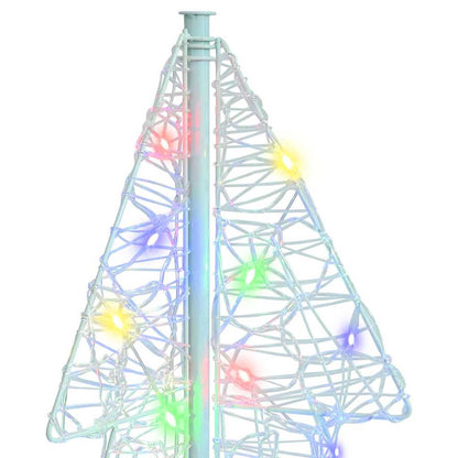 Christmas Tree with 100 LEDs Multicolour 120 cm Acrylic