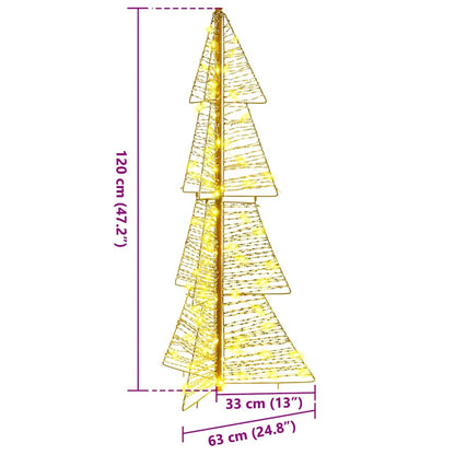 Christmas Tree with 100 LEDs Warm White 120 cm PET