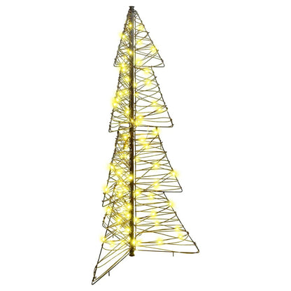 Christmas Tree with 100 LEDs Warm White 120 cm Rattan
