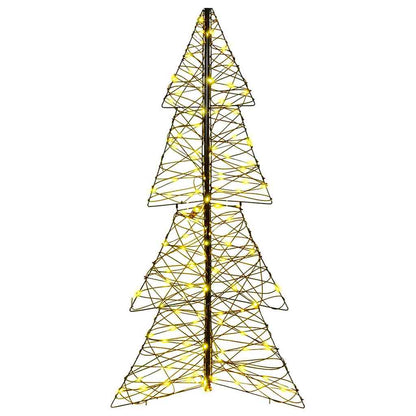 Christmas Tree with 160 LEDs Warm White 150 cm Rattan
