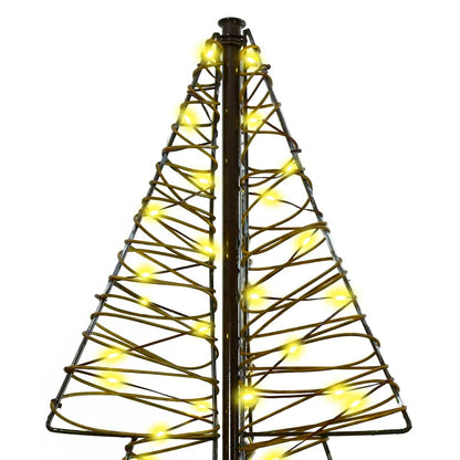 Christmas Tree with 240 LEDs Warm White 180 cm Rattan
