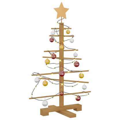 Wooden Christmas Tree with Stand Brown 75 cm Bamboo
