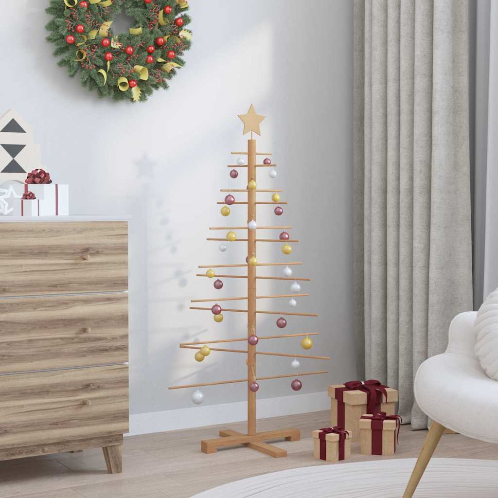 Wooden Christmas Tree with Stand Brown 125 cm Bamboo