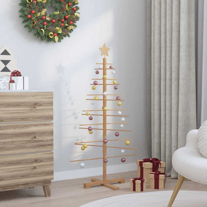 Wooden Christmas Tree with Stand Brown 125 cm Bamboo