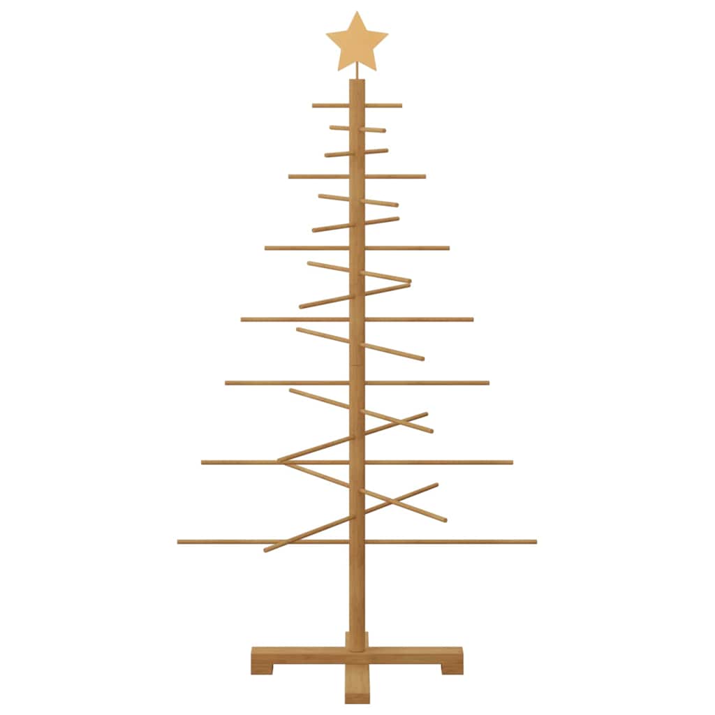 Wooden Christmas Tree with Stand Brown 125 cm Bamboo