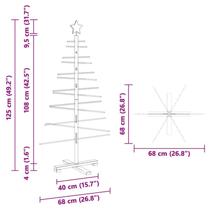 Wooden Christmas Tree with Stand Brown 125 cm Bamboo