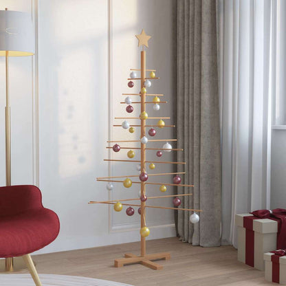 Wooden Christmas Tree with Stand Brown 150 cm Bamboo