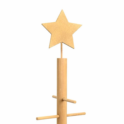 Wooden Christmas Tree with Stand Brown 210 cm Bamboo