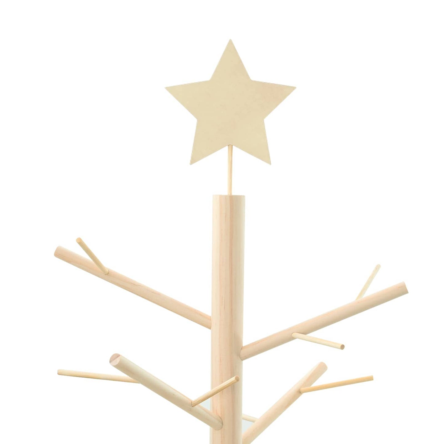 Wooden Christmas Tree with Stand Natural 125 cm Solid pine wood