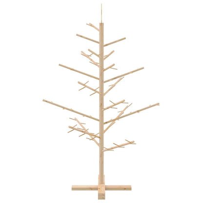 Wooden Christmas Tree with Stand Natural 125 cm Solid pine wood