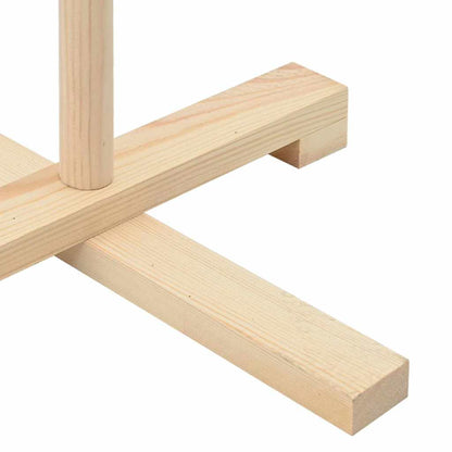 Wooden Christmas Tree with Stand Natural 150 cm Solid pine wood